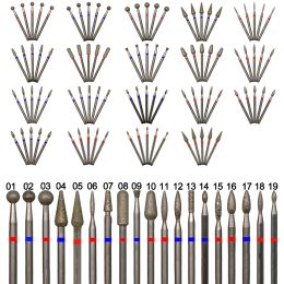 Bits wholesale 5 piece Diamond nail drill bits for nail Manicure Manicure Cuticle Clean Pedicure accesories