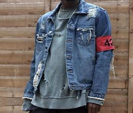 Men039s Jackets Whole 424 Four Two Destroy Watering Mens Jacket High Street Hip Hop Denim For Men And Women Brand Clothing4935875