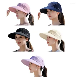 Wide Brim Hats Q0KE Sporty Sunscreeem Hat Adjustable Lightweight Sports With Empty Top