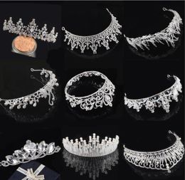 2020 In Stock Rhinestone Crystal Wedding Party Prom Homecoming Crowns Band Princess Bridal Tiaras Hair Accessories Fashion7796336