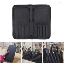 Cosmetic Bags Foldable Stand-up Makeup Brush Holder Women Portable 15 Pockets Travel Brushes Organiser Bag Cosmetics Case Handbag