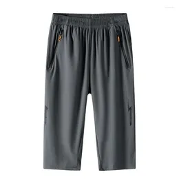 Men's Shorts 2024 Summer Mens Korean Fashion Cropped Gym Men Casual Ice Silk Male Clothing Sports And Leisure