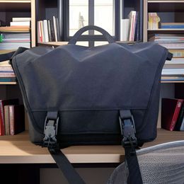 Crossbody Postman Bag One Shoulder Outdoor Leisure Shoulder Bag Multi Functional Notebook Bag Trendy Black