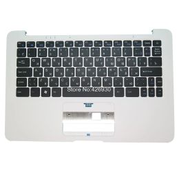 Frames Us Ru Laptop Palmrest for Irbis Nb11 Dk258e Usb Yxk2026 G160524 Yxtnb9210 342580016 White with Russia English Keyboard New