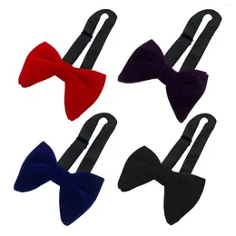 Bow Ties Men's Velvet Tie Solid Colour Oversized For Tuxedo Party Wedding