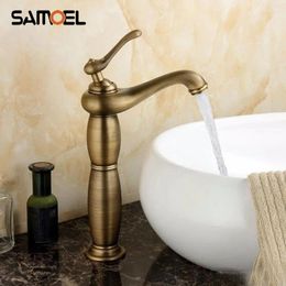 Bathroom Sink Faucets Antique Basin Faucet Brass Finished And Cold Mixer Taps Deck Mounted Tap Torneira AF1055