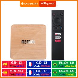 Box Global Mecool KM6 Amlogic S905X4 TV Box Android 10.0 ATV deluxe edition 4GB 64GB Google Certified Support Wifi 6 AV1 1000M BT5.0