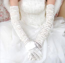 Bridal wedding gloves plus long section elbow white white black red lace all refers to wedding gloves winter warm3982716
