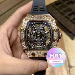 Watch designer Luxury mens Mechanics Watches Wristwatch Business Leisure All Over the Sky Star Diamond Inlaid Personalized Hollowed Out Men's Auto