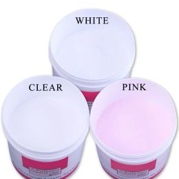 Glitter 100g/Bag Clear Pink White Carving Crystal Polymer Acrylic Powder 3D Nail Art Tips Builder Acrylic System For Manicure Decor Tips