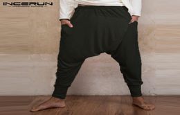 Indian Mens Ninja Baggy Harem Pants Loose Fitness Low Drop Crotch Trousers Dance Fashion Punk Hombre Pantalon2599775