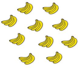 10PCS yellow banana patches for clothing applique ironon patches sewing accessories embroidered badge stickers on clothes iron on4703118