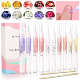 Device 10 Flavors Nail Cuticle Oil Pen Gel Nail Oil Pen Nail Nourishment Polish with Vitamins Moisturized Gel Nail Polish Repair Pen