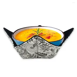 Table Mats 2024 Selling Cotton Printed Microwave Oven Insulated Anti-scalding Bowl Holder High Temperature Resistant Mat Cozy