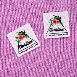 accessories 70pieces Custom Ironing Labels, Personalized Brand , Logo or Text, Clothing Labels, iron on, Square, frame (YT171)