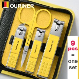 Medicine Portable Nail Scissors Set Manicure Set Pedicure Kit Stainless Steel Nail Clippers Tool Travel Grooming Case