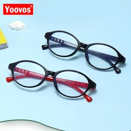 Sunglasses Frames Yoovos Child Glasses Frame Oval Eyeglasses Vintage Brand Designer Eye For Anti-Blue Eyewear
