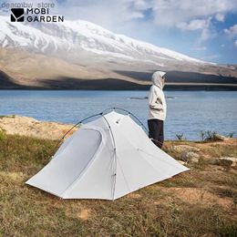 Tents and Shelters MOBI GARDEN Nature Hike Camping Tent Travel Ultra Light Trekking Tent Portable Outdoor Hiking 20D Camping Supplies L48