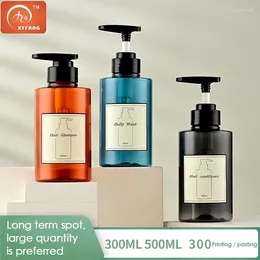 Liquid Soap Dispenser 300 500ml Bottle Bathroom Conditioner Empty Portable Pump Refillable Shampoo