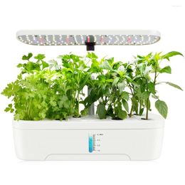 Grow Lights Garden Hydroponics Growing System 12 Pods Indoor Kit With Full-Spectrum LED Timer Plant Germination