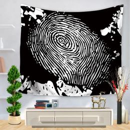 Tapestries Home Decorative Wall Hanging Carpet Tapestry Rectangle Bedspread Fingerprint Pattern GT1159