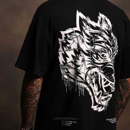 Men's T-Shirts Sport T Shirts Oversized GYM High Quality 100% Cotton Mens Clothing Short Sleeve Top Tees s Wolves Summer Unisex H240408