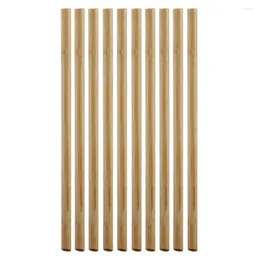 Drinking Straws 10pcs Reusable Bamboo Eco Frendly Degradable 20cm Long Straw Wedding Birthday Party Supplies Kitchen Accessories