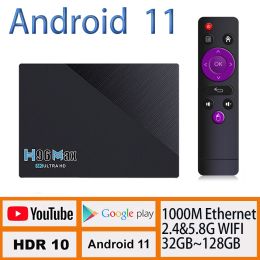 Box H96 Rk3566 Tv Box Android 11 1000M Ethernet 8K Decoder Ultra Hd Yotube Media Player Google Play Hdr 4G 8G 128Gb Tv SetTop Box