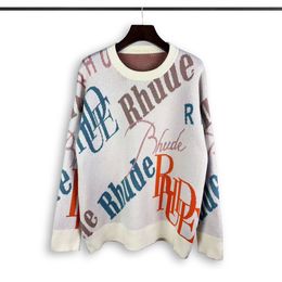 Mens Designer Sweaters Retro Classic Fashion Cardigan Sweatshirts Men Sweater Letter Brodery Round Neck Bekväm Jumpera29