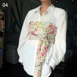 Japanese Haori Kimono Yukata Obi Belt Literature Brocade Jacquard Fabric Waistband Shirt Dress Decor Chest Wrapped Cummerbunds 240326