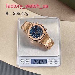 AP Mechanical Wrist Watch Royal Oak Series 26240OR Blue Disc 18K Rose Gold Watch Mens Automatic Machinery 41mm Watch