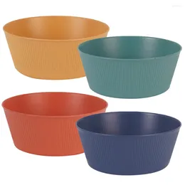 Dinnerware Sets 4 Pcs Ramen Bowls Convenient Noodle Lunch Accessory Daily Use Soup Plastic Compact Delicate Reusable