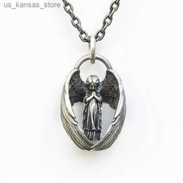 Pendant Necklaces Vintage Angel Wings Necklace for Women Personalised Ins Design Universal Wings Necklaces Party Jewellery Gift240408RV7F