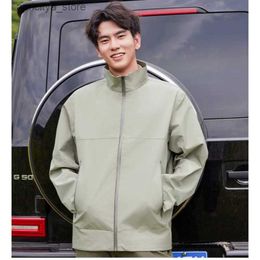 Outdoor Jackets Hoodies Waterproof Jacket Men One Layer Stand Up Collar Taped-seam Spring Coats Casual Camping Clothes Shell Hiking Jacket L48