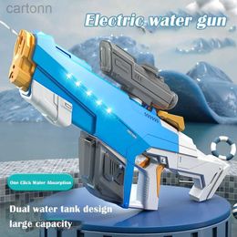 Gun Toys 2024 New Water Gun Electric Fully Automatic Suction High Pressure Water Blaster Pool Toy Gun Summer Beach Outdoor Toys for Kids 240408