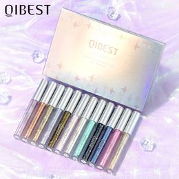 Liquid Eyeshadow Pencil Set 12 Colours Pink Green Long Lasting Glitter Shimmer Eye Shadow Pen Highlighter Stick Eyes Makeup Tools 240312