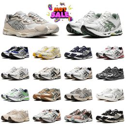 Fashion Designer Gel Tigers K14 Running Shoes Low Nyc Platform Leather Athletic Trainers Womens Mens White Clay Canyon Cream Black Metallic Plum Sneakers Runners