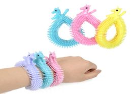 TPR Stress Relief Toy Unicorn Monkey Worm Stretch String Funny Pull Vent Toys Noodles Anti Soft Glue Elastic Rope Neon Autism Noodle Gift Kids5663772