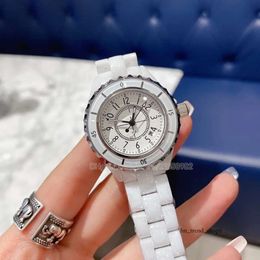 Lady's Quartz Chanells Watches White Ceramic Sapphire Crystal Factory Diamond Dial 33mm H5698 Ladies Watch Women Fashional Watchs Woman Designer Wristwatch 827