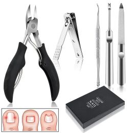 Kits 5PCS Pedicure Tools Professional Foot Care Kit Ingrown Toenail Removal Correction Clippers Toe Nail File Lifter Nail Treatment