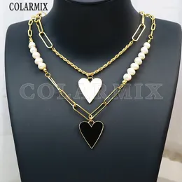 Chains 5 Pieces Gold Plated Metal Winter Sweater Chain Long Jewellery Necklace Classic Trendy Women Party Gift 52982