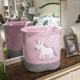 Laundry Bags Basket Printed Bag Linen Wash Folding Washing Storage Bucket Child Hamper