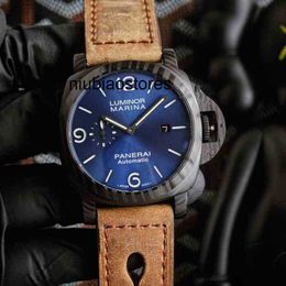 Movement Luxury Mechanical Watch Automatic Sapphire Mirror 44mm 13mm Imported Cowhide Band Swiss Brand Designers Wrist 037U
