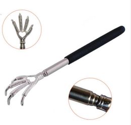 New Adjustable Convenient Black Eagle Claw Stainless Steel Massager Back Scratcher Gift1854351