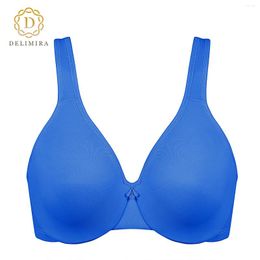 Bras DELIMIRA Women's Minimizer Bra Plus Size Underwire Smooth Full Coverage Seamless D DD E F G