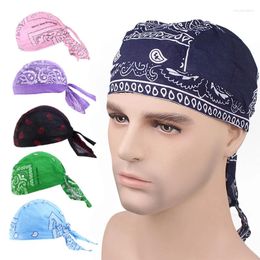 Scarves Cotton Cycling Pirate Bandana Men Women Headwraps Bike Headband Headcloth Sweat Wicking Beanie Hip-hop Turban Head Scarf