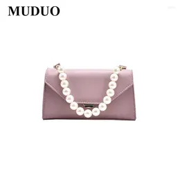 Bag MUDUO Solid Colour Women Vintage Shopping Purse Handbags PU Leather Small Shoulder Crossbody Bags Elegant Ladies Fashion Flap