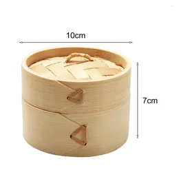 Double Boilers Great Bamboo Steamer Natural Handmade Steam Basket Eco-friendly Primary Color Bun For Dining Room