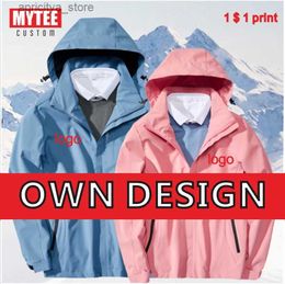 Outdoor Jackets Hoodies MYTEE Mens Womens Personal Group Custom Embroidered Sports Jacket Outdoor Camping Hiking Mountaineering Jacket Sportswear L48