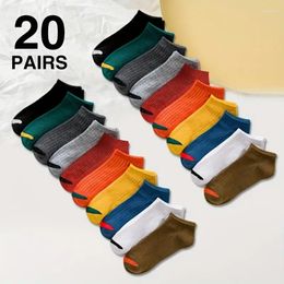 Women Socks 10/20pairs Soft And Lightweight Colorblock Low Cut Ankle For Comfortable Stylish Stockings Hosiery
